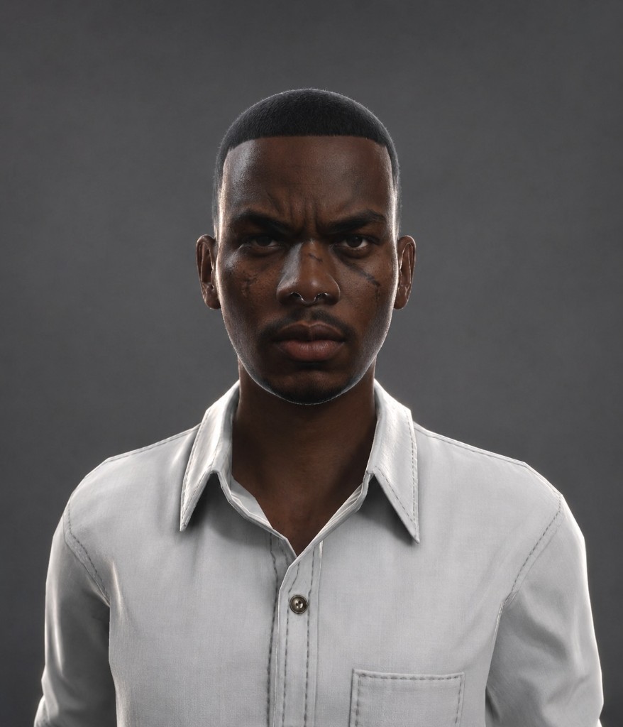 Blamo — Monrovia Hustle 3D character (3D render), smart-watch fence in Trapper's chain — voiced by Arthur B. Kollie
